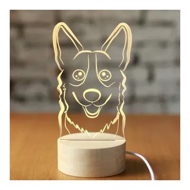 Puppy lamp Acrylic 3D LED Night Light