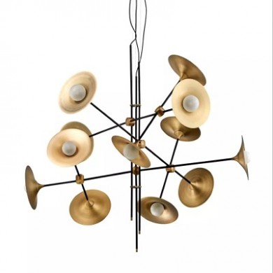 Modern art deco pendant chandelier light