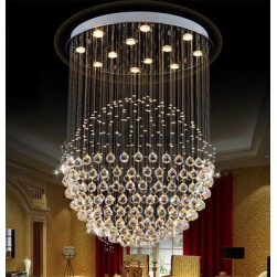 Crystal Chandelier Pendant Light Lustre For Hotel Lobby