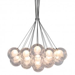 Bubble Ball Globe Brass and Glass Chandelier LED