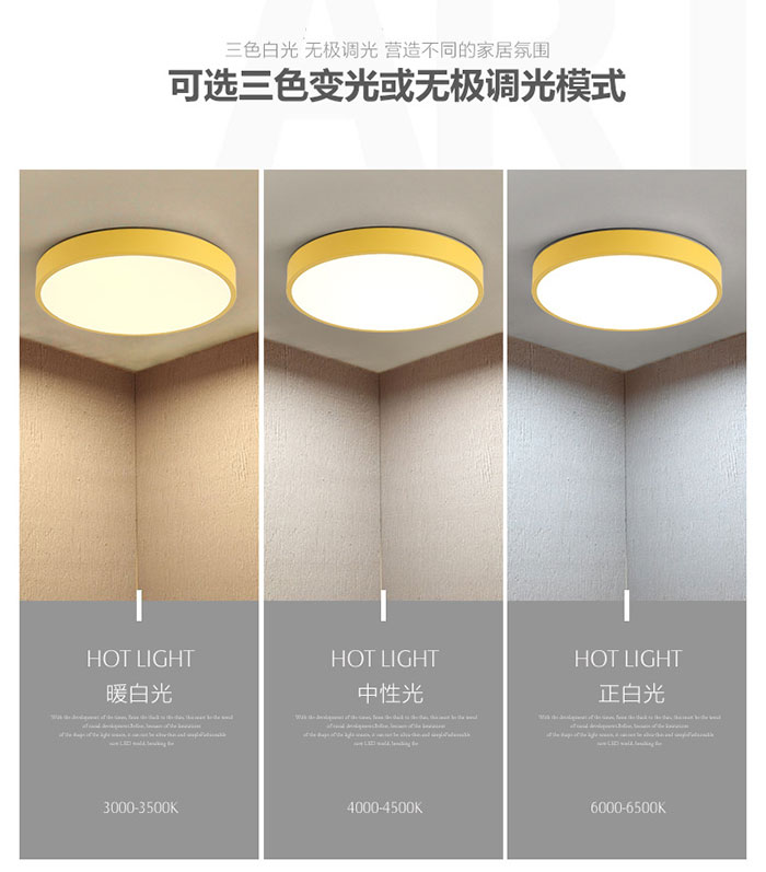 mounted modern round design home led ceiling light