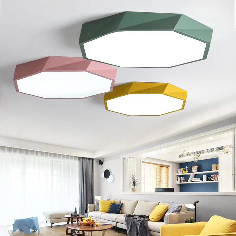 Northern Europe LED macaron color ceiling lights fixture