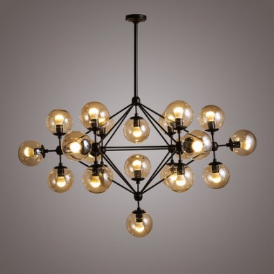 Modo 3 Sided Chandelier - 10 Globes