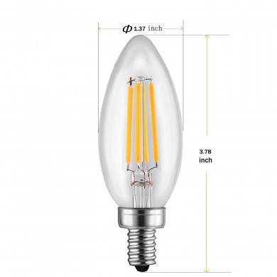 B11 6W led candelabra light bulbs Dimmable