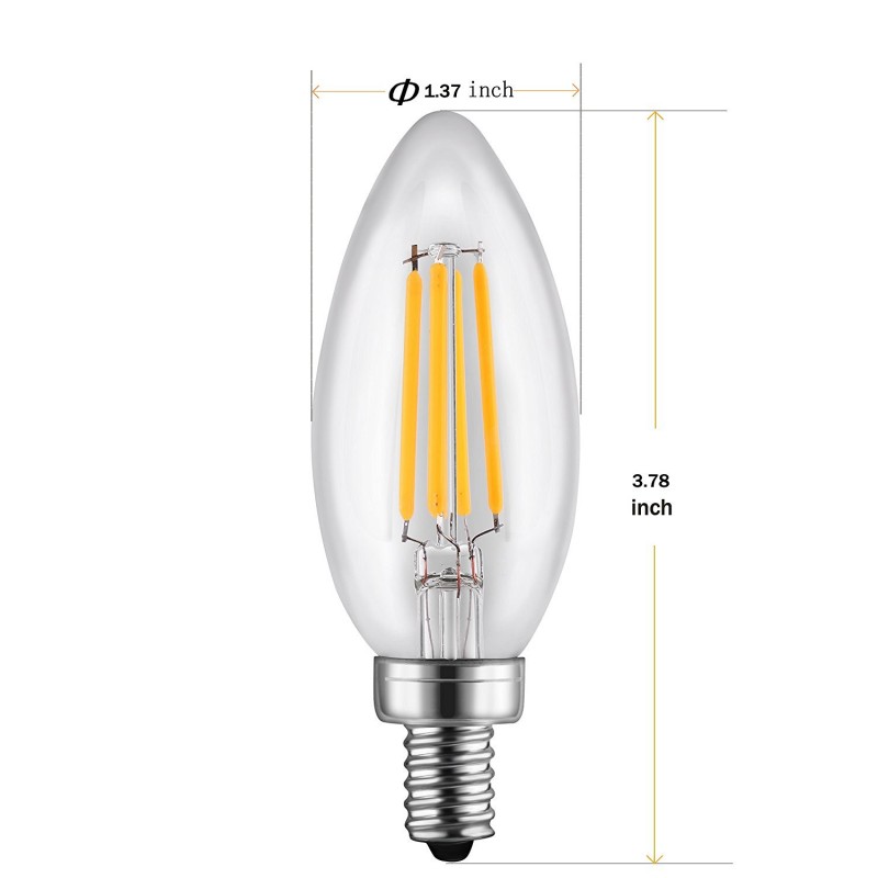B11 6W led candelabra light bulbs Dimmable