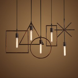 Simple Iron Black Finish pendant light