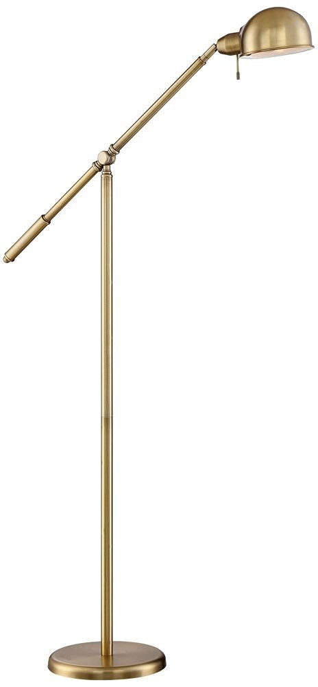 Antique Brass High Pharmacy Floor Lamp