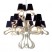 Modern Silver Plated Copper Fabric silver plated arm chandelier