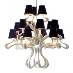 Modern Style Silver Arm Chandelier