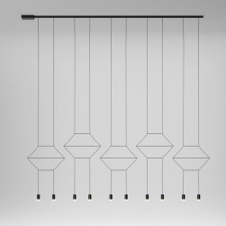 Simple Art Wireflow Multi Pendant Light