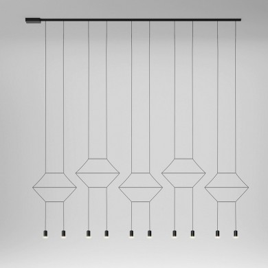 Simple Art Wireflow Multi Pendant Light