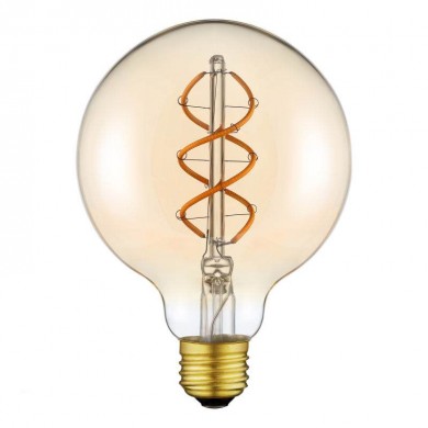 G125 large globe decorative led filament bulb