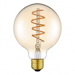 G95 Flexible LED Spiral Filament bulb smoked grey