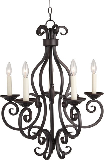 Black wrought iron chandeliers classic light