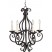 Black wrought iron chandeliers light