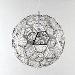 Etch Web globe pendant lamp Brass Steel