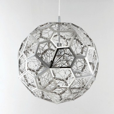 Etch Web globe pendant lamp Brass Steel