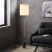 Modern simple black straight floor lamp