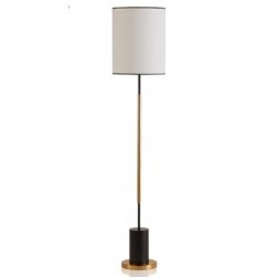 Modern simple black straight floor lamp