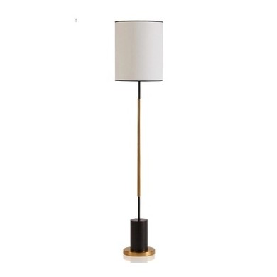 Modern simple black straight floor lamp