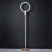 Natural wooden interactive led floor lamp