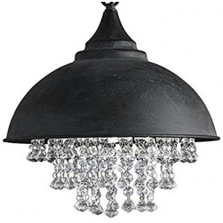 Vintage Iron Shaded Glittering Large Crystal lighting