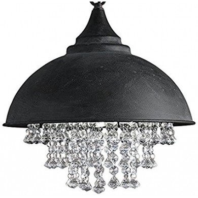Vintage Iron Shaded Glittering Large Crystal lighting