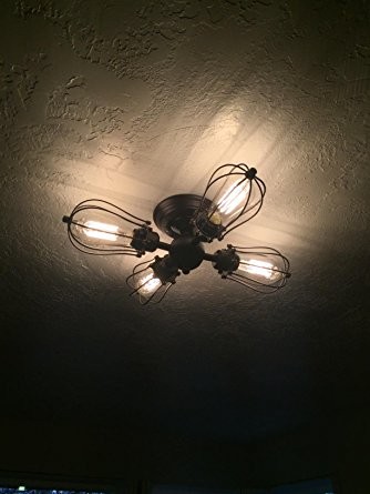 4-lights Vintage Semi-flush Mount Ceiling Light