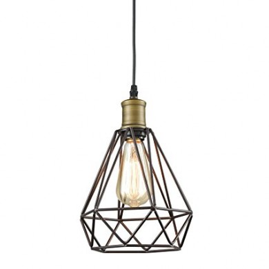 Polygon Loft Art Deco Vintage Wire Pendant Kitchen light