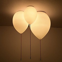 White Balloon glass Flush Mount Ceiling Kids Light