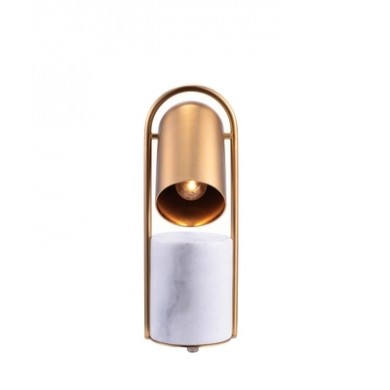 Postmodern brass metals marble luxury table lamp