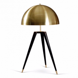 Contemporary capiz bronze desk lamp tripod table lamp