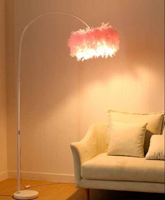 iron+cloth Bedroom led designer floor lamp