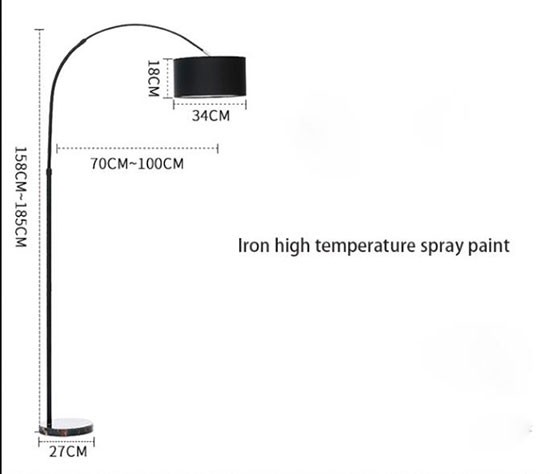 iron+cloth Bedroom led designer floor lamp