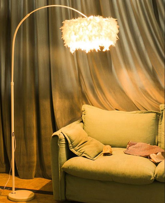 iron+cloth Bedroom led designer floor lamp