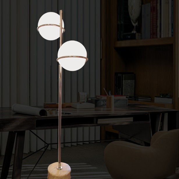 Italian unique fortuny floor standing lamp