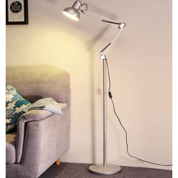 Modern indoor stainless steel industrial floor lamp