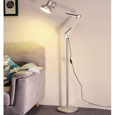 Modern indoor stainless steel industrial floor lamp