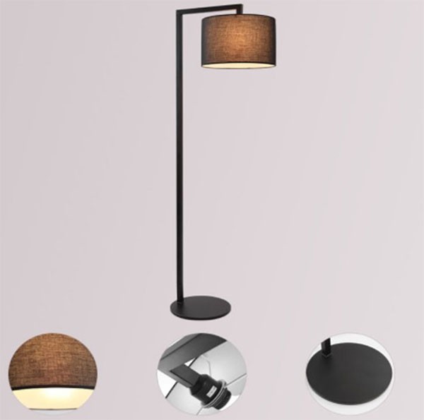 iron fashion simple bedroom floor lamp