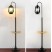 vintage European kerosene Iron floor lamp