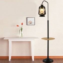 vintage European kerosene Iron floor lamp