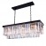 RH crystal led chandelier rectangular light
