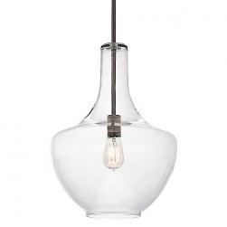 Everly Large Glass Pendant Light coffee Bar
