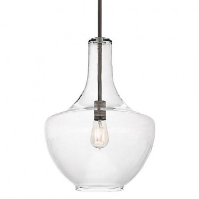Everly Large Glass Pendant Light coffee Bar