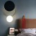 black wall light