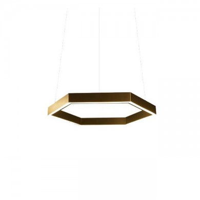 Brass Hexagon LED Pendant Light