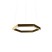 Brass Hexagon LED Pendant Light