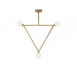 3 Globes Glass Triangle Pendant Lamp