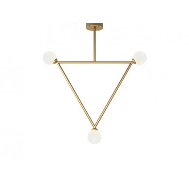 3 Globes Glass Triangle Pendant Lamp