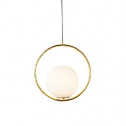 Globen Saint Brass Glass Ball Pendant light for kitchen island
